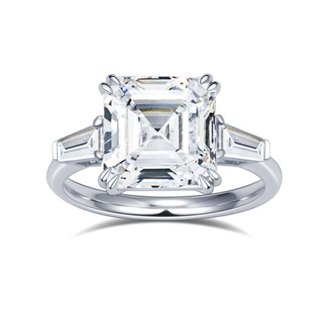 The Asscher 5.04ct Lab Diamond Ring